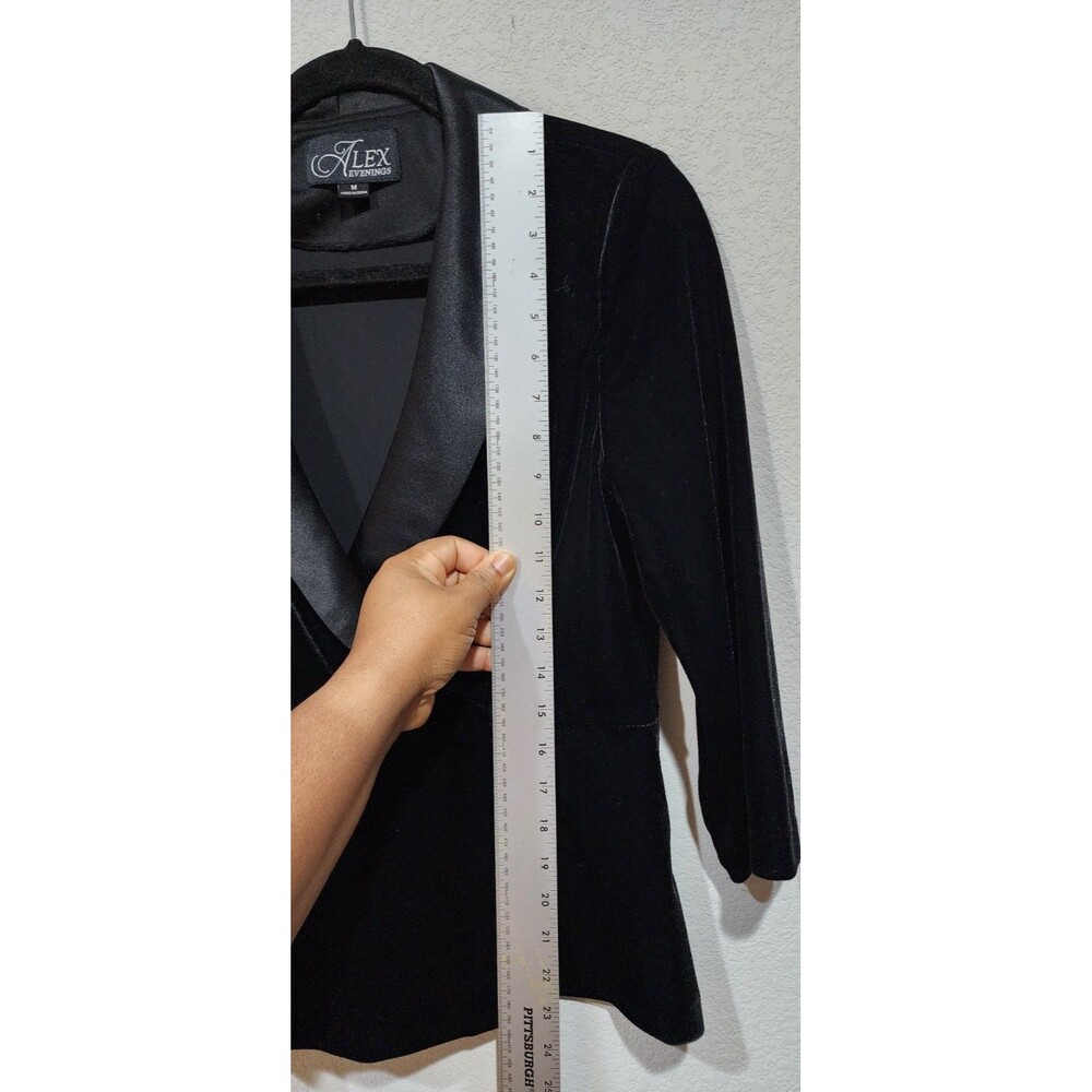 Alex Evenings Womens Velvet 2pc Set Size M Jacket & Pants NYE Holiday - Picture 9 of 16